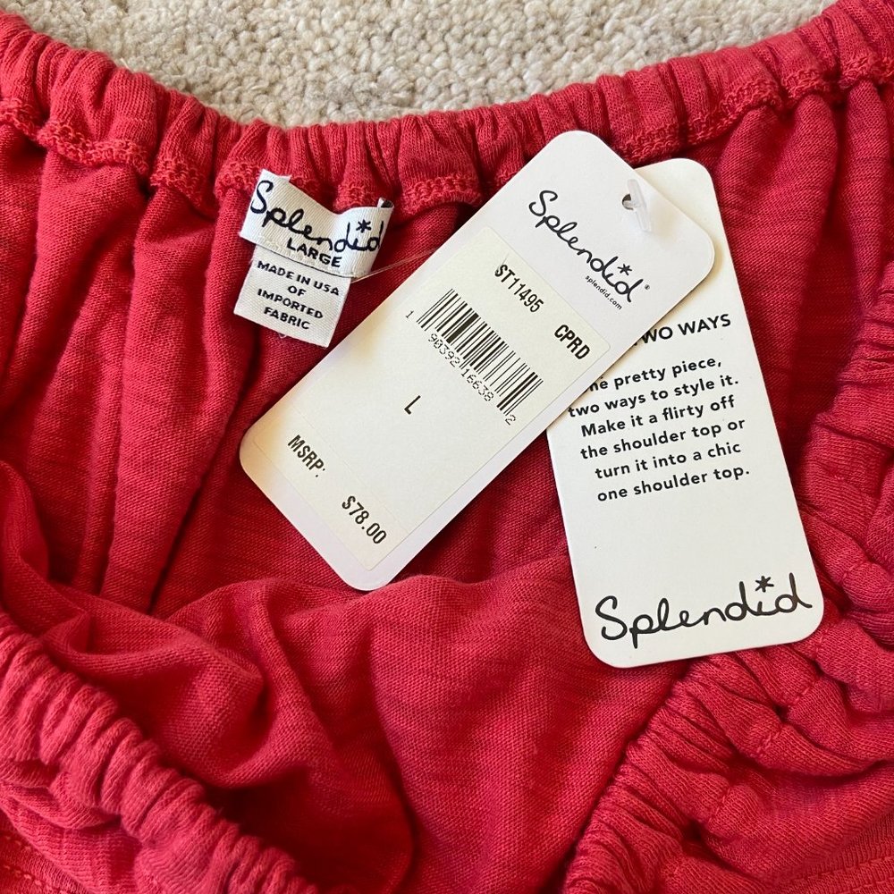 Splendid Off Shoulder Ruffle Top NWT - Picture 7 of 8